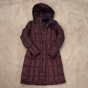 The North Face Metropolis Parka II Women’s Long Down Coat 550 Fill, Eggplant, M